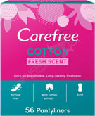 Carefree Normal Cotton Fresh 56 Pads Size Normal