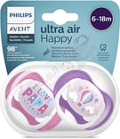Philips Avent Scf080/04 2Er Pack Ultra Air Schnuller 6-18 Monate Weicher Sauger