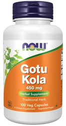 NOW Foods Gotu Kola 450 mg Herbal Supplement (100 Veg Capsules)
