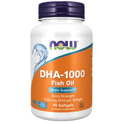 ناو فودز Dha 1000 قوة مضاعفة 90 كبسولة هلامية