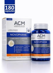 ACM Novophane Anti-Hair Loss & Nail Strength Food Supplement – 180 Capsules | Reinforced Formula with Amino Acids, 7 Vitamins & Minerals