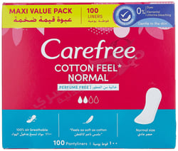 Carefree Cotton Feel Normal Perfume Free 100 Panty