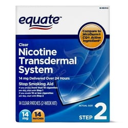 Equate Nicotine Transdermal System Step 2 Clear Es  14 Mg 14 Patches