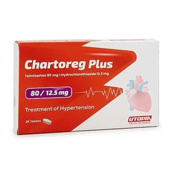 Chartoreg Plus 80 / 12.5 mg 28 Tablets Telmisartan Hydrochlorothiazide Hypertension Treatment