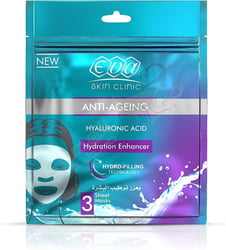 Eva Anti-Ageing Hyaluronic 3 Sheet Masks 42 Ml