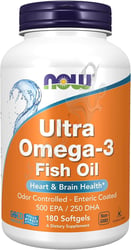 Now Foods Ultra Omega-3 Fish Oil 500 Epa / 250 Dha 180 Softgels