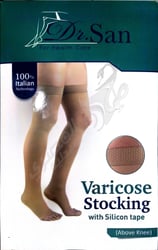 Ds. San Varicose Stocking With Silicon Tape Above Knee Xl
