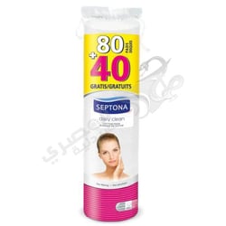 Septona Cotton Pads For Oval Ã Round (80 Pads+40 Free)