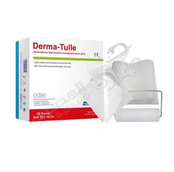 Derma-Tulle Sterile Medical Soft Paraffine Impregnated Gauze 10*10 cm 50 pieces