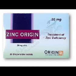 ZINC ORIGIN 20 MG 20 TAB