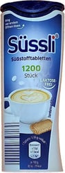Suessli German Sweetener Tablets 1200pcs in Dispenser - Lactose Free Recipe - Imported from Germany 4061458011440