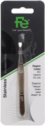 Fe Tweezer Elegance Golden Plated Straight Tip