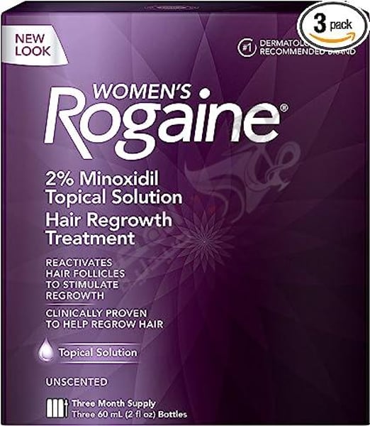 Rogaine Hair Solution Womens 2% Minoxidil Topical 60 Ml
