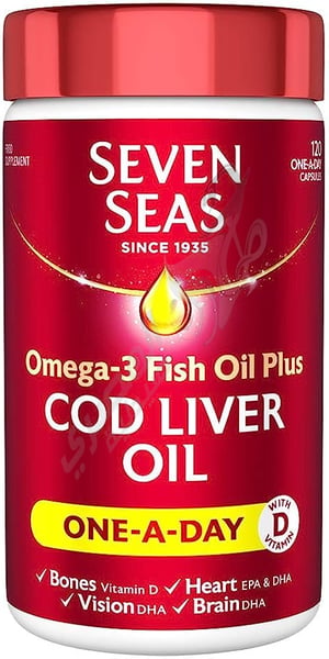 Seven Seas Omega 3 + Cod Liver Oil - One A Day 120 Softgels Uk