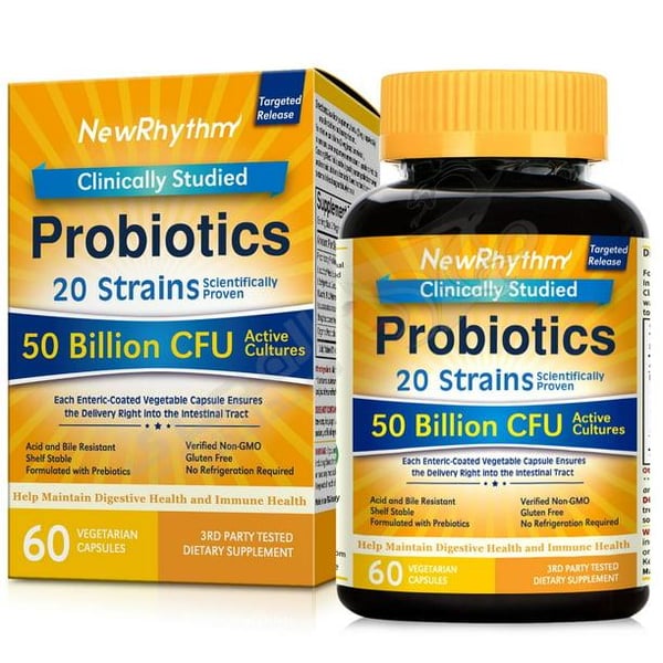 Newrhythm Probiotics 50 Billion Cfu Non-Gmo 60Cap