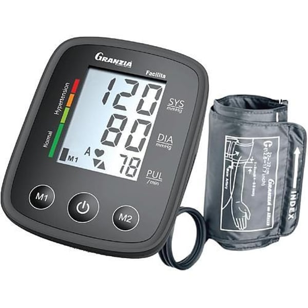 Granzia Facilita Digital Upper Arm Blood Pressure Monitor with Type-C USB Port and Dual User Memory