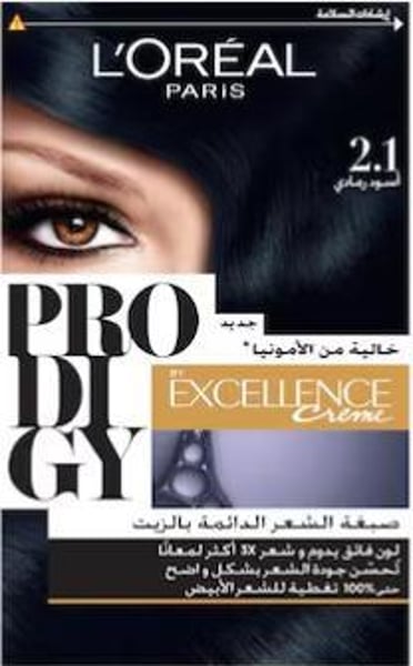 L'Oréal Paris Prodigy Permanent Hair Color with Oil - 2.1 Black Ash