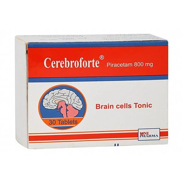 Cerebroforte Piracetam 800 mg Brain Cells Tonic 30 Tablets Memory & Cognitive Support