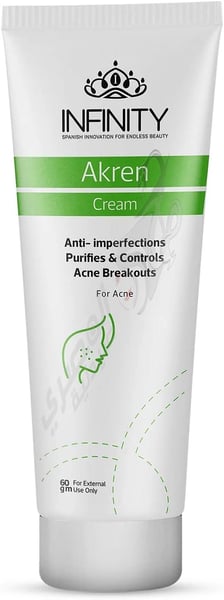 Infinity Akren Acne Prone Skin Cream for Combined & Oily Skin 60 gm 1+1