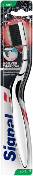 Signal Silver Charcoal for 2x better cleaning Toothbrush 1PC