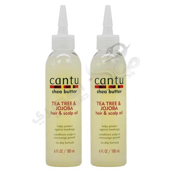 Cantu Shea Butter Tea Tree & Jojoba Hair & Scalp Oil 6oz (180ml) 2 Pack 