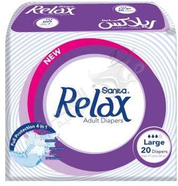 Relax S Adult Full Protection 4 In 1 Large Pieces 20 Diapers